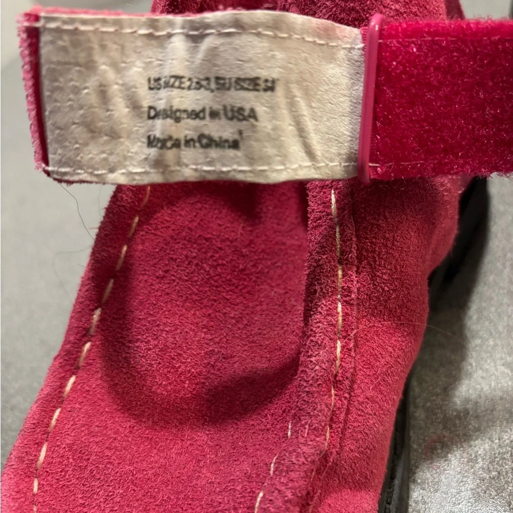 Pediped Jackie Fuchsia girl's‎ boots. SZ 2.5/3 Fleece lined Velcro closure